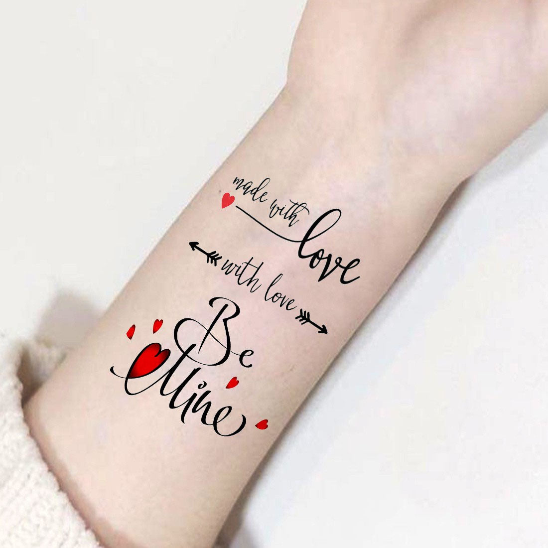 Faith Love Tattoo and Minnie Mouse Tattoo Waterproof For Men and Women Temporary Body Tattoo - Temporarytattoowala