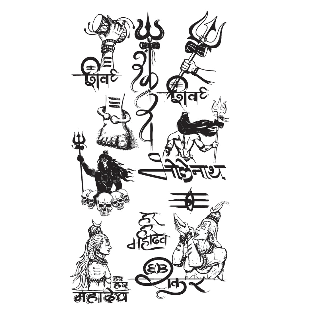 komstec Mahadev And Trishul Tattoo Temporary Tattoo Stickers For Male And  Female - Price in India, Buy komstec Mahadev And Trishul Tattoo Temporary  Tattoo Stickers For Male And Female Online In India,