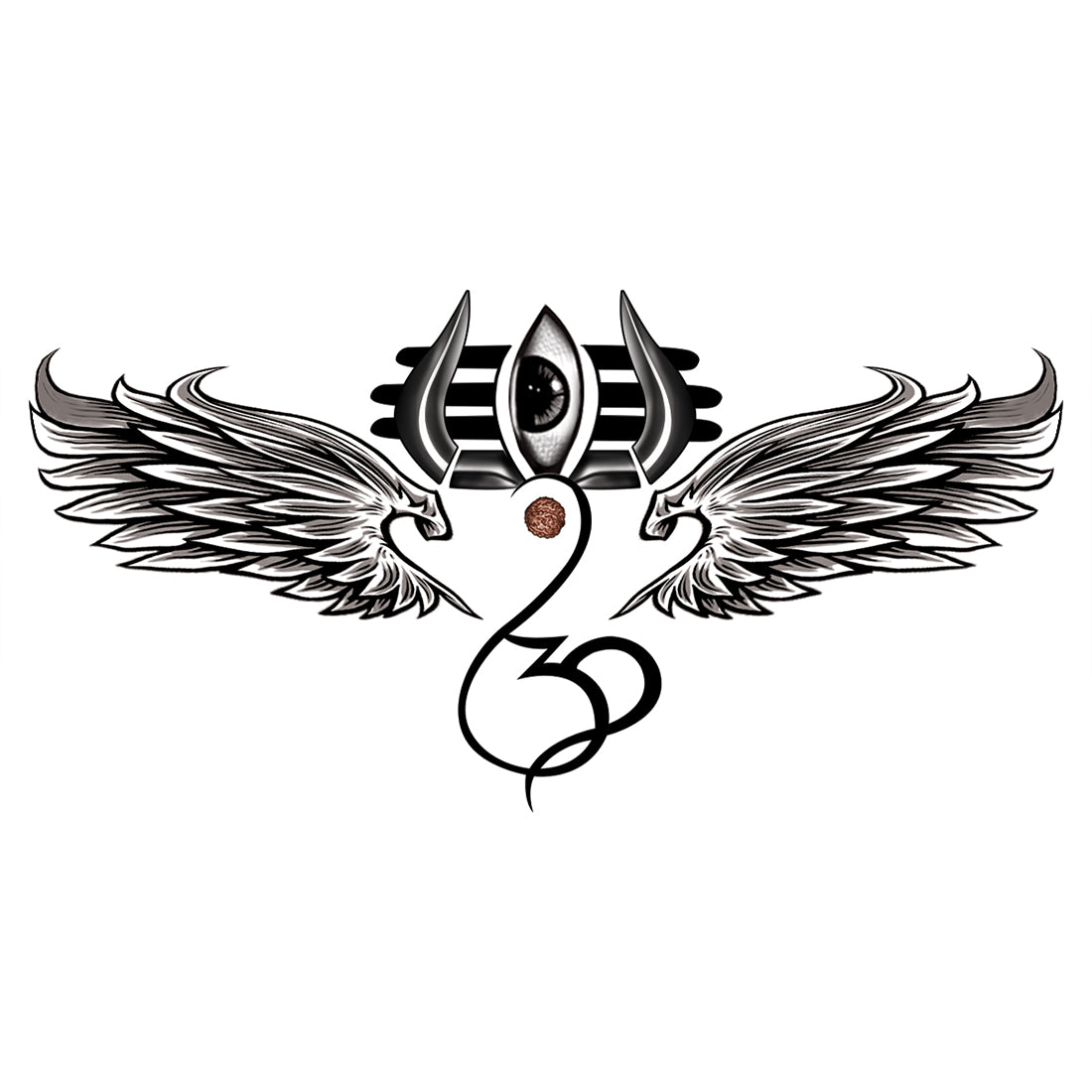 Tattoo design of a flying eyeball with wings  Stock Illustration  70384214  PIXTA