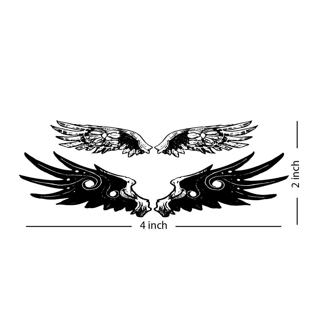 Wings tattoo vector set Stock Photo - Alamy