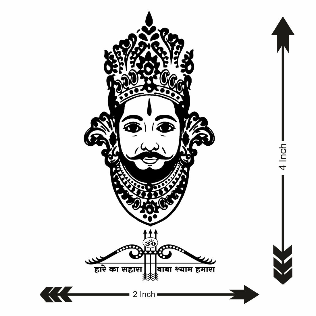 Hare ka Sahra Baba Shyam Hamara Tattoo Waterproof Temporary Tattoo