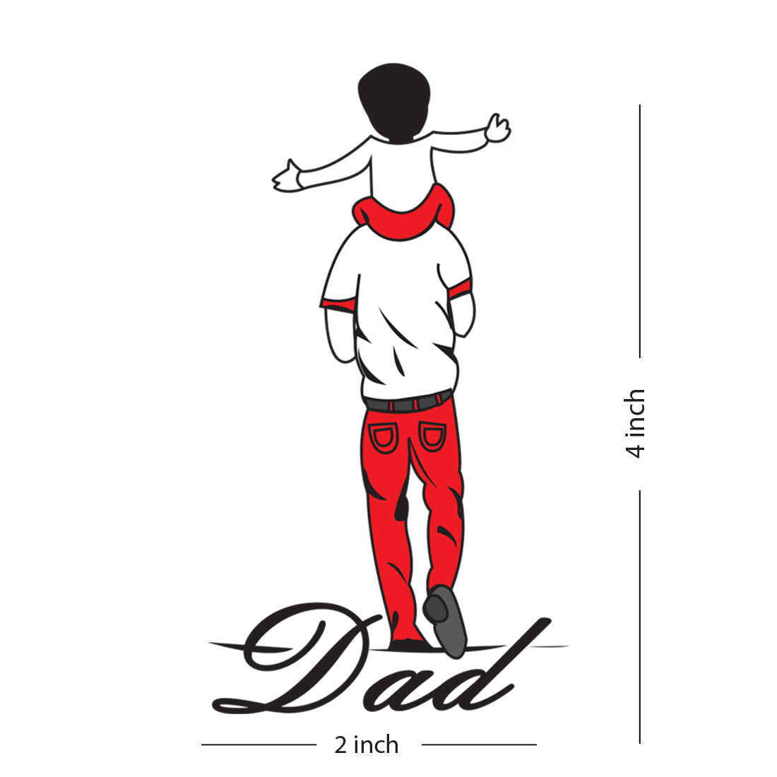 Dad with Son Tattoo Waterproof For Boys Girls Temporary Body Tattoo