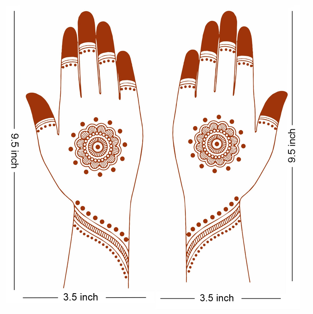 Mandala Henna Mehndi Tattoo Waterproof For Women Temporary Body Tattoo