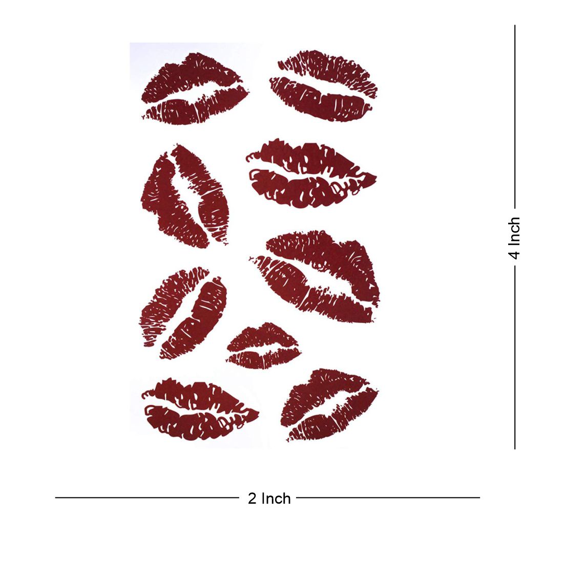 Girls Lips Kiss Tattoo Waterproof Male and Female Temporary Body Tattoo - Temporarytattoowala