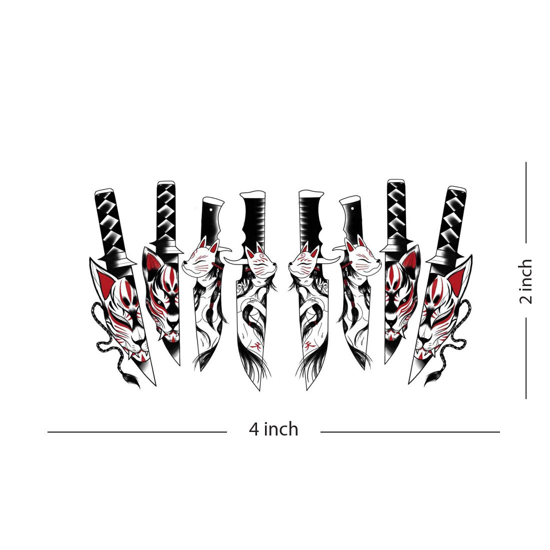 Temporary Tattoowala Knife Men and Women Waterproof Temporary Body Tattoo