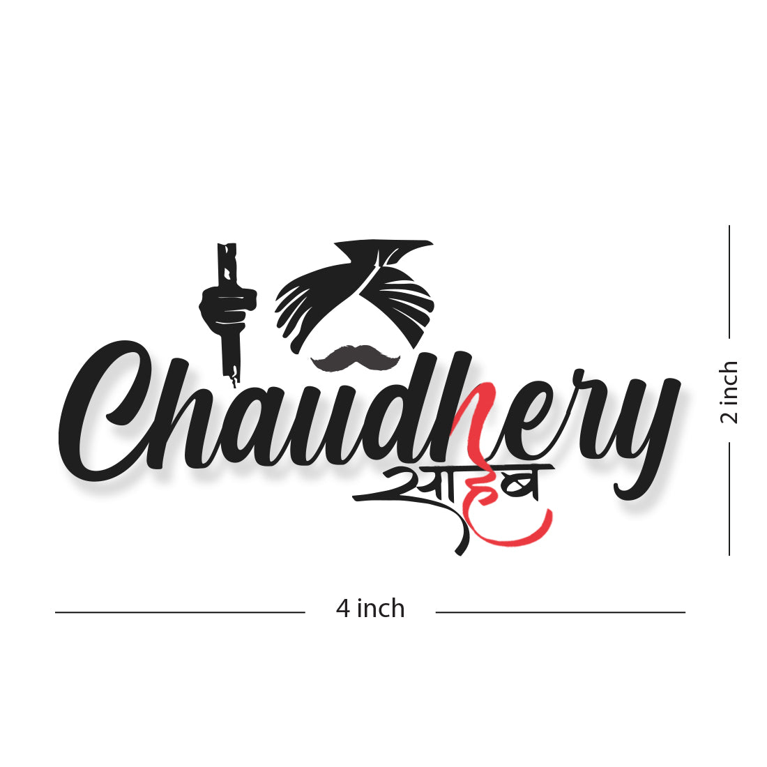 Choudhary Sahab Tattoo Waterproof For Men and Women Temporary Body Tattoo