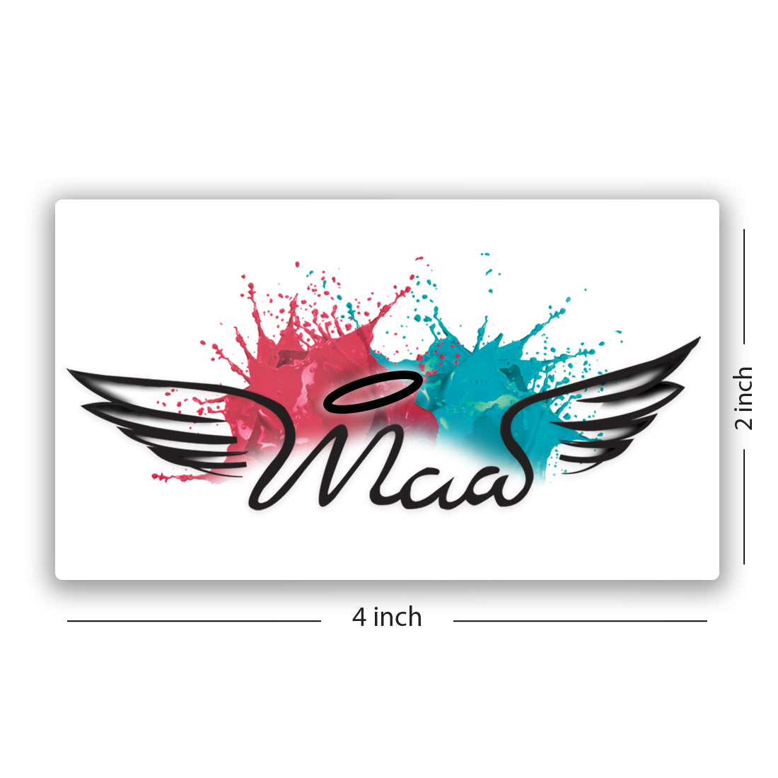 Wings with Maa Tattoo Waterproof For Multi Temporary Body Tattoo