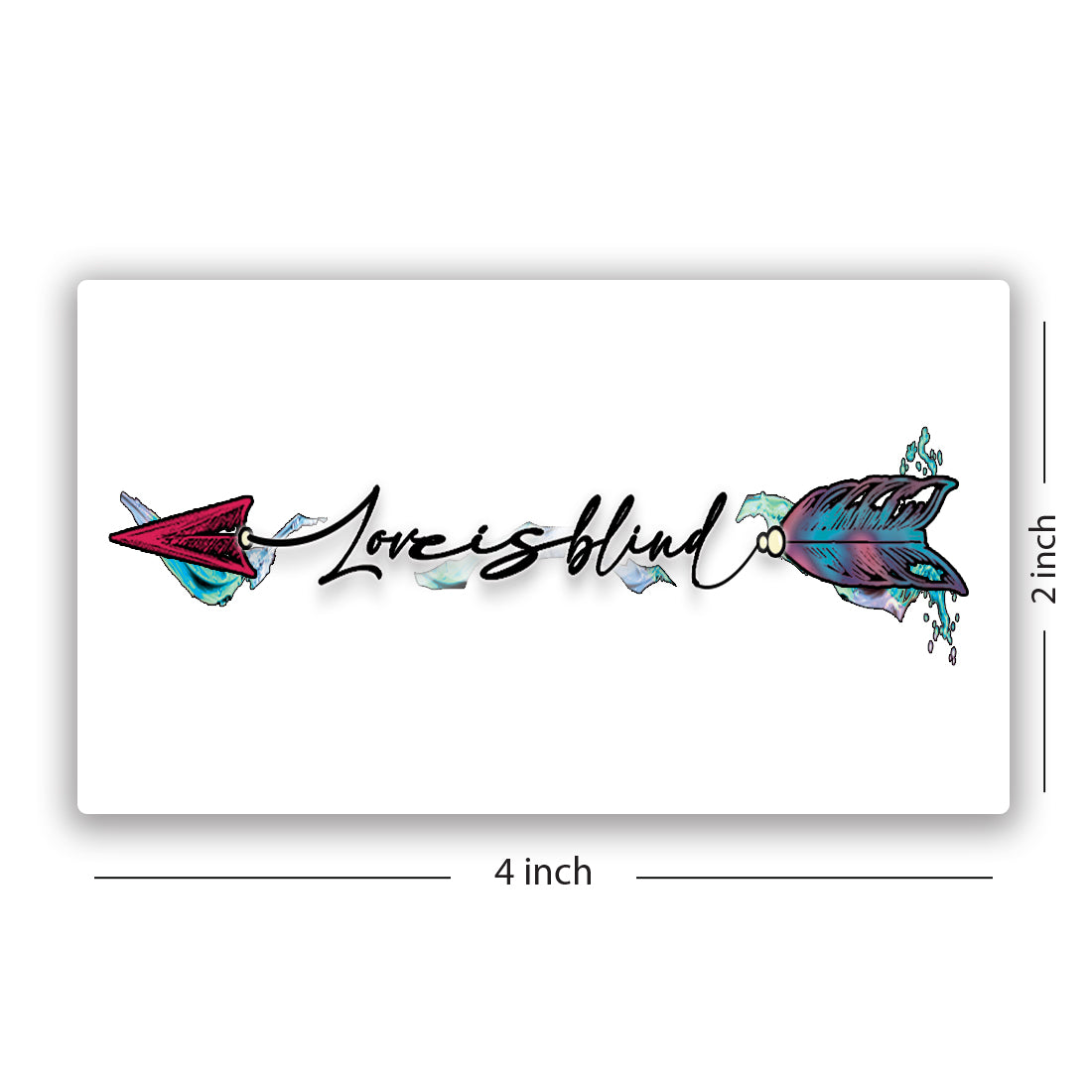 Love is Blind Tattoo Waterproof For Boys and Girls Arrow Temporary Tattoo