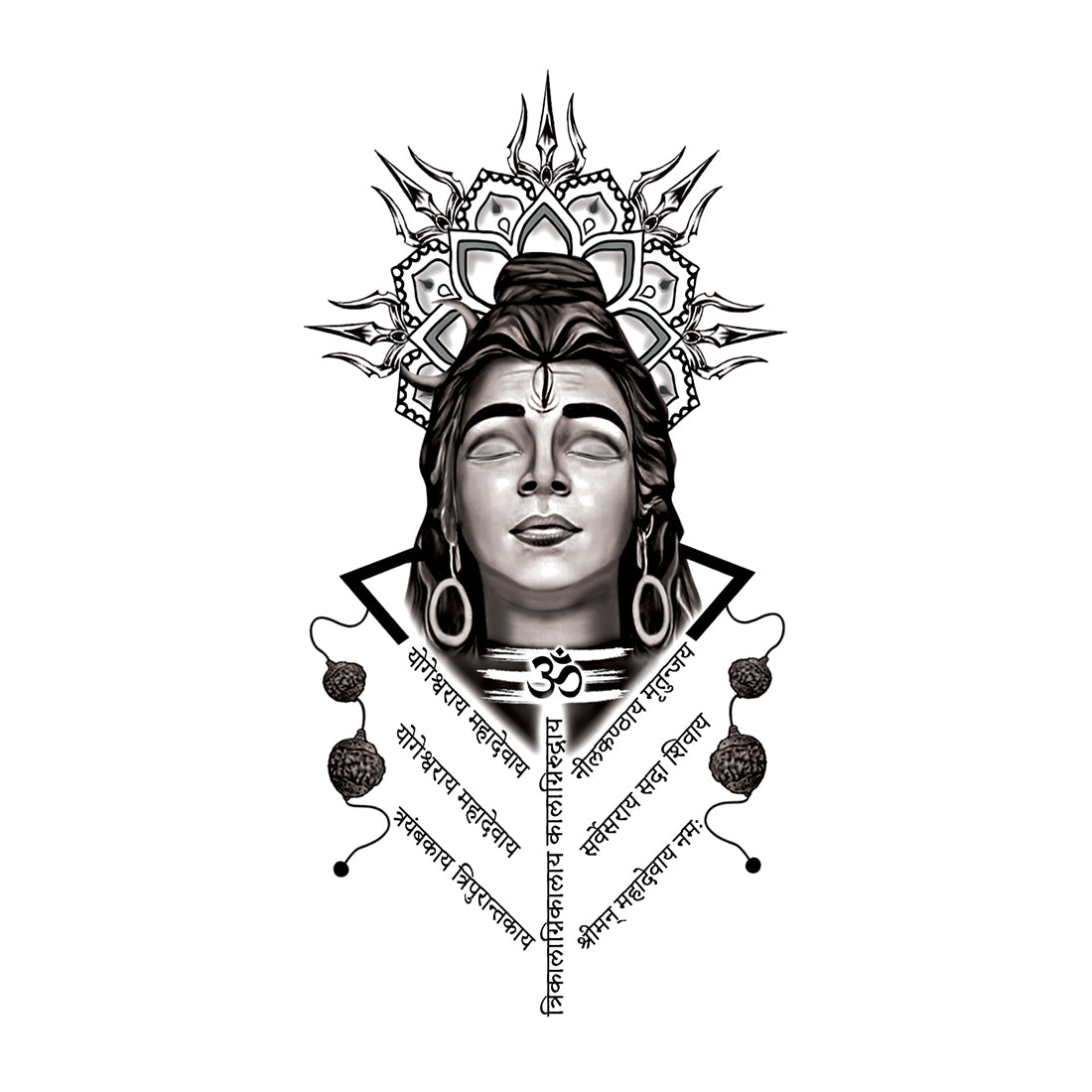 Lord Shiva Gods Quote Tattoo Waterproof Temporary Body Tattoo