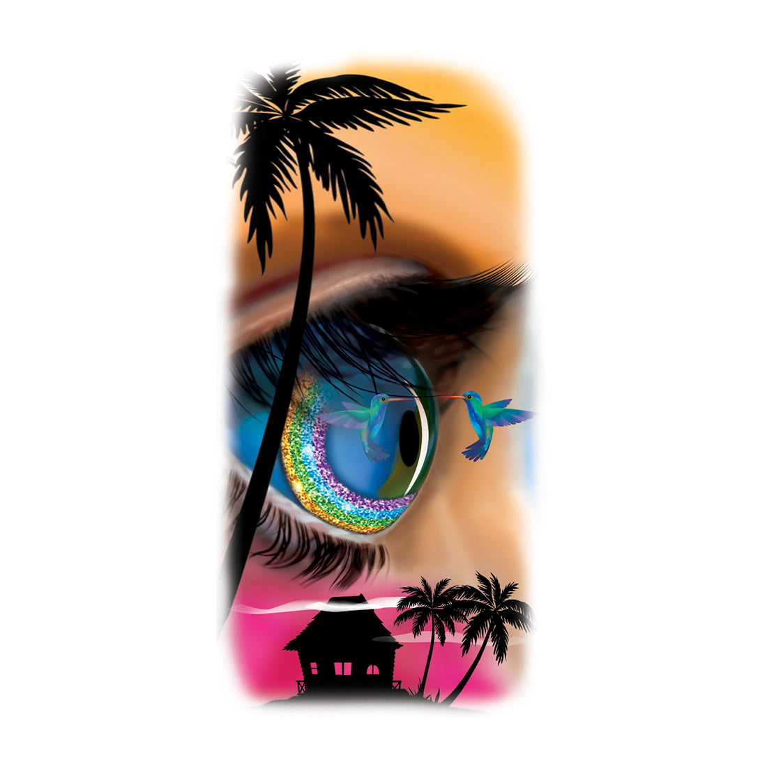 3D Eye Design With Nature Temporary Tattoo Waterproof For Boys And Girl Temporary Body Tattoo