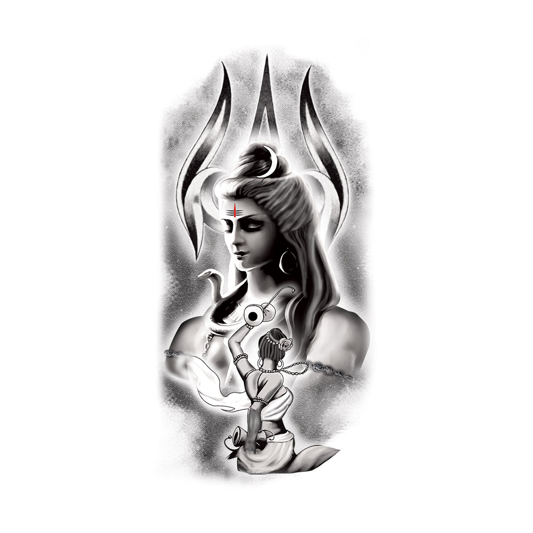 MS DRAWING Black & White Shiv Trishul Pencil Sketch, Size: A4 at Rs  499/piece in Jamnagar