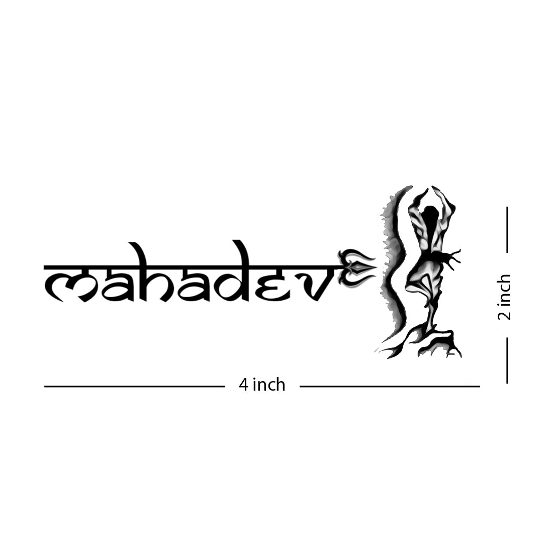 Maa Rudhraksh Tattoo God Family Waterproof Men and Women Temporary Body Tattoo