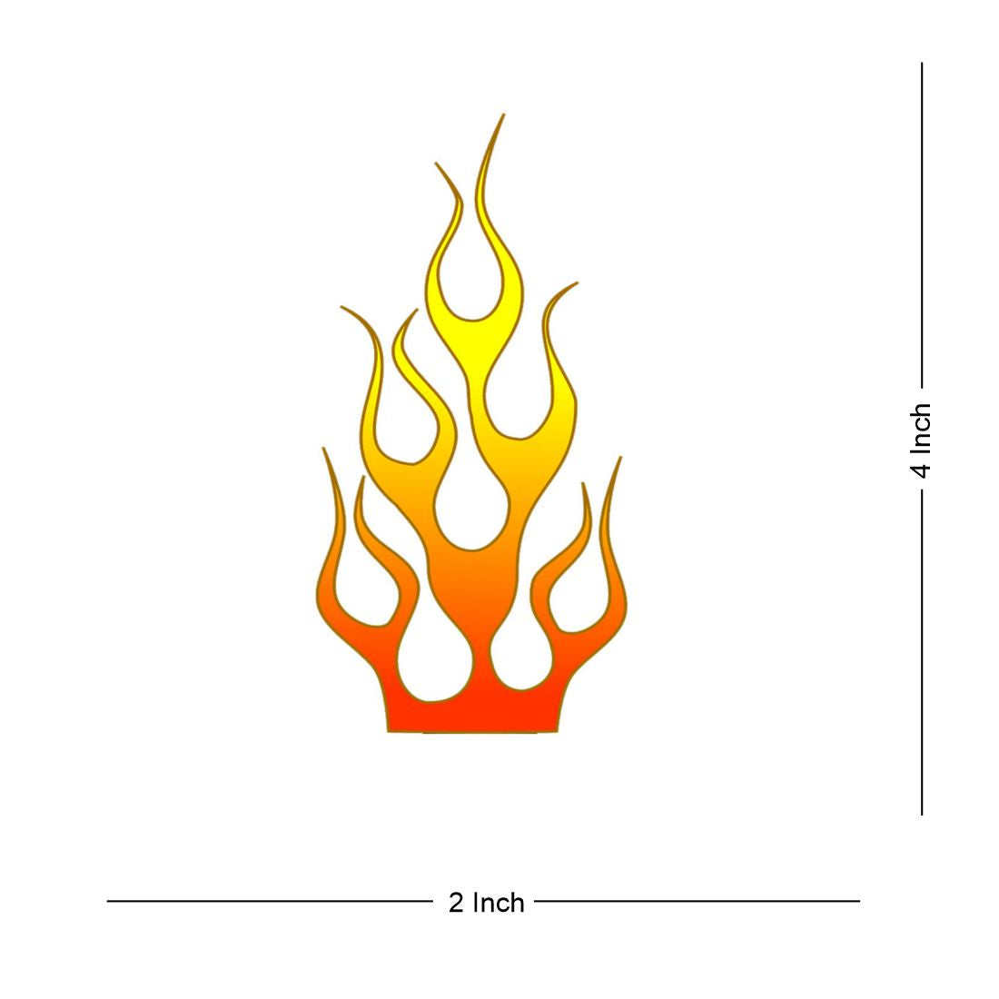 Fire Flame Temporary Body Tattoo Waterproof For Girls Men Women - Temporarytattoowala