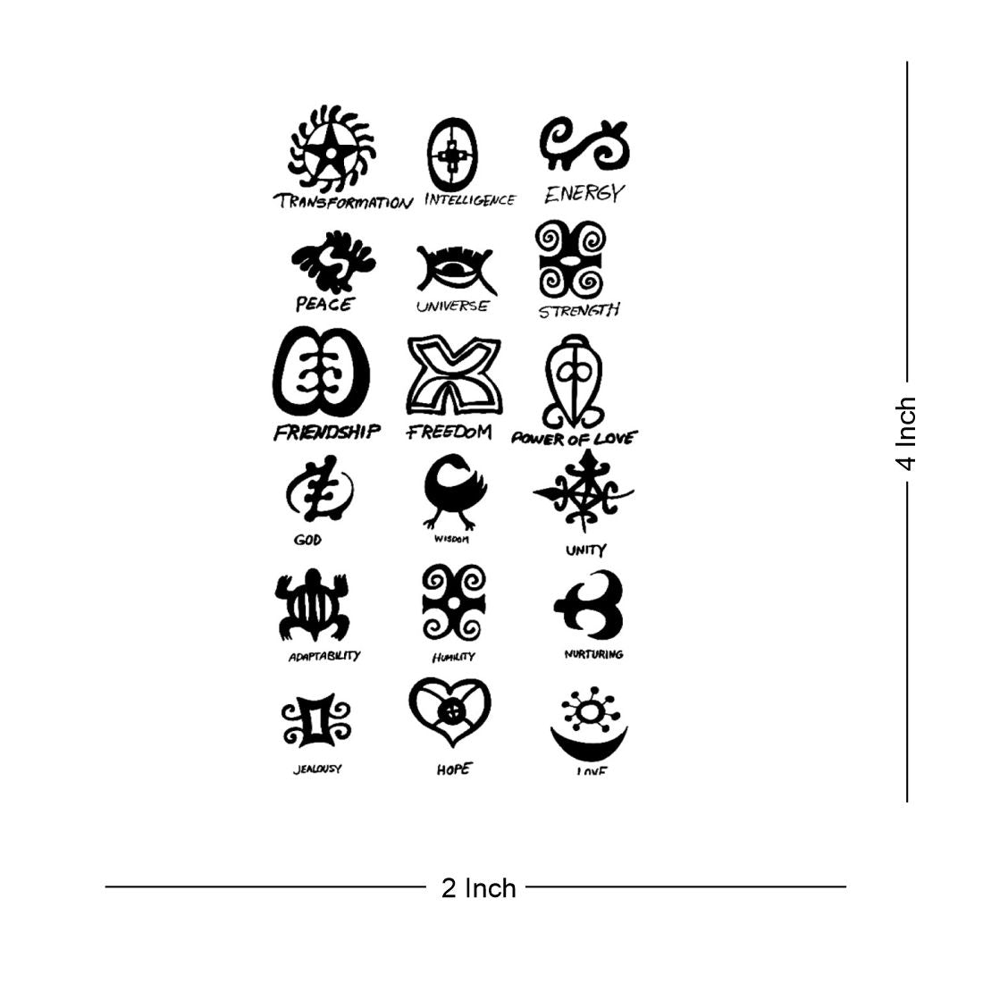 Energy Tattoo Universe Peace Strength Temporary Body Tattoo All Brand Waterproof For Boys and Girls - Temporarytattoowala