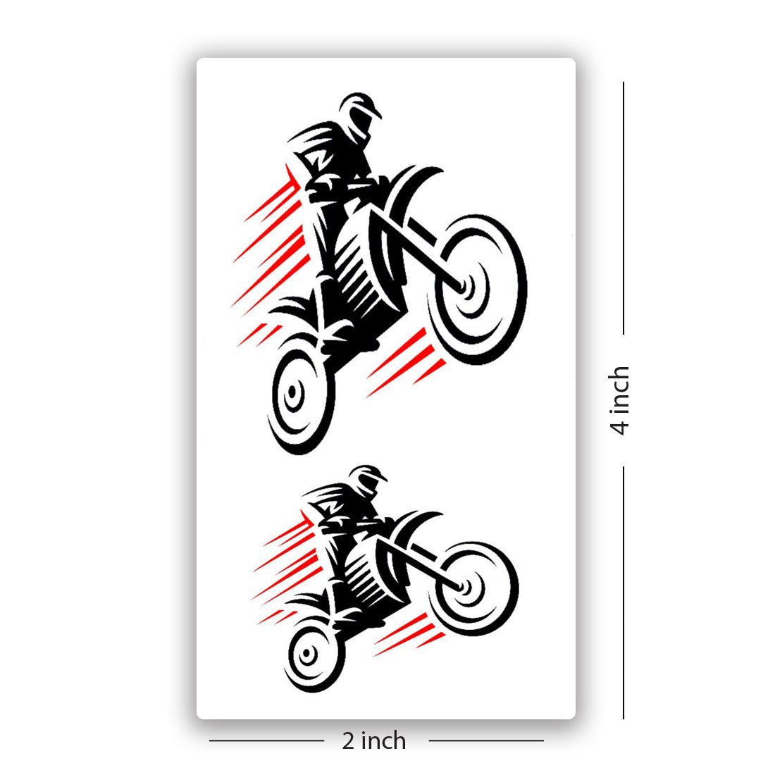 Black and White Young Gangster Holding Shotgun Driving Bicycle Tattoo