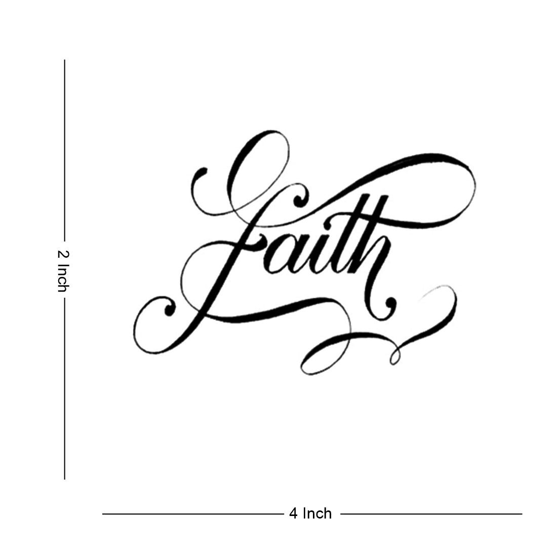 Faith Tattoo Waterproof Male and Female Temporary Body Tattoo - Temporarytattoowala