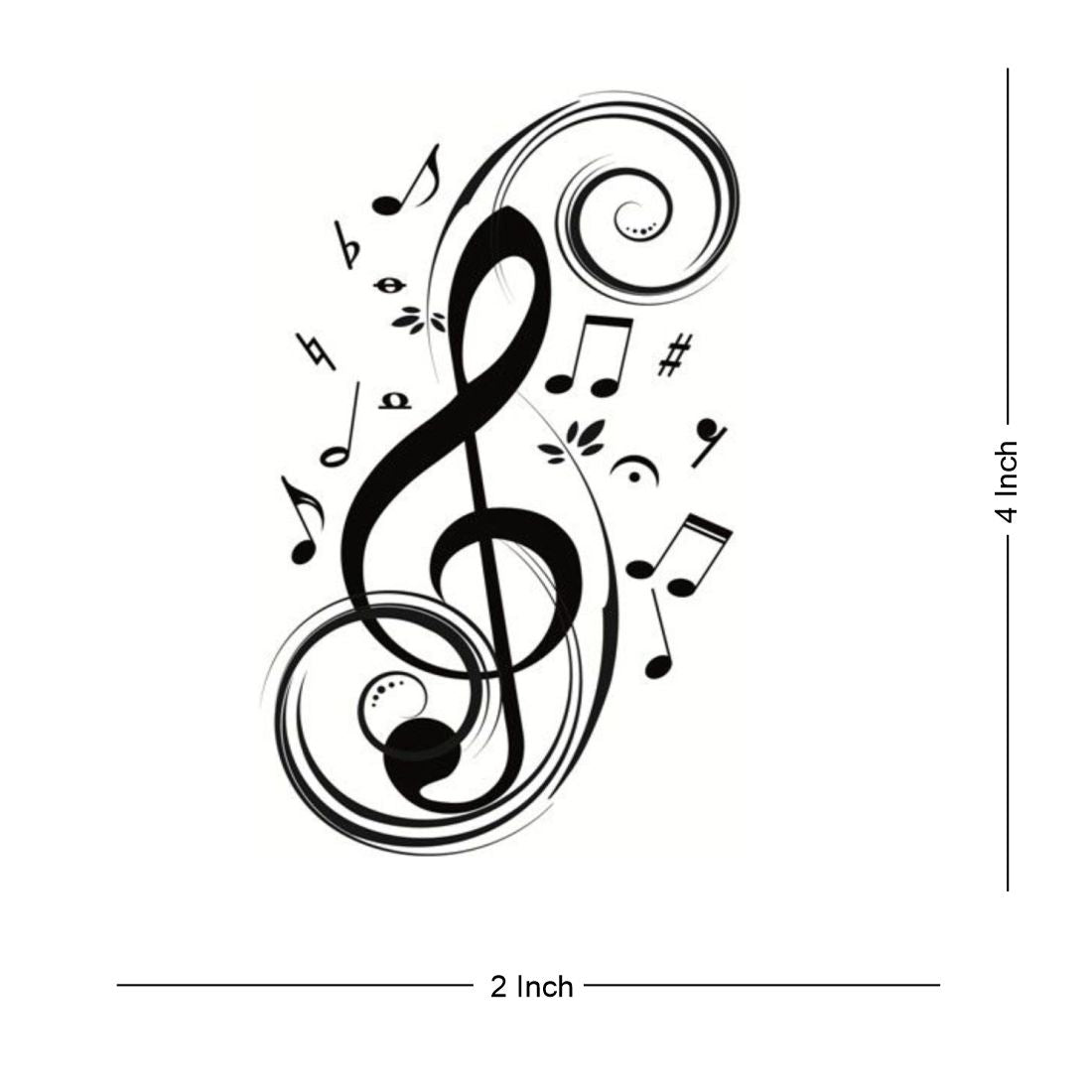 Music Icon Love Tattoo Waterproof Temporary Tattoo For Male and Female - Temporarytattoowala
