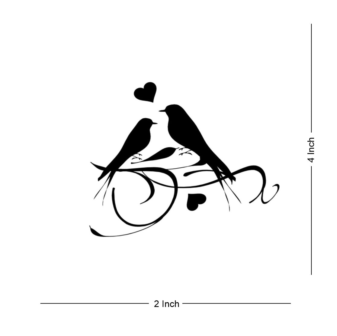 Love In Birds Tattoo Waterproof Male and Female Temporary Body Tattoo - Temporarytattoowala