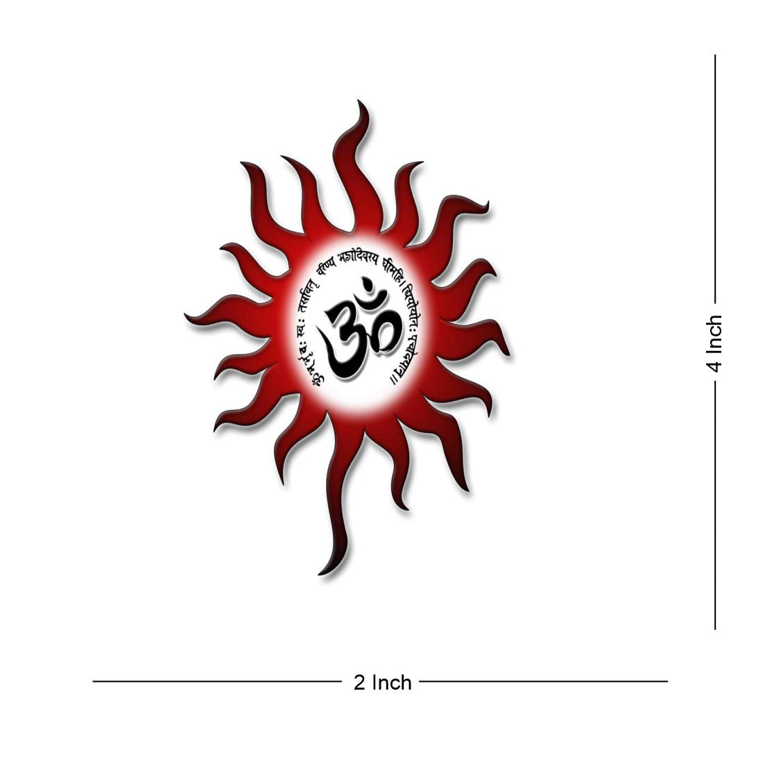 Temporary Tattoowala Sun with Om Tattoo Temporary Body Waterproof Boy and Girl Tattoo - Temporarytattoowala