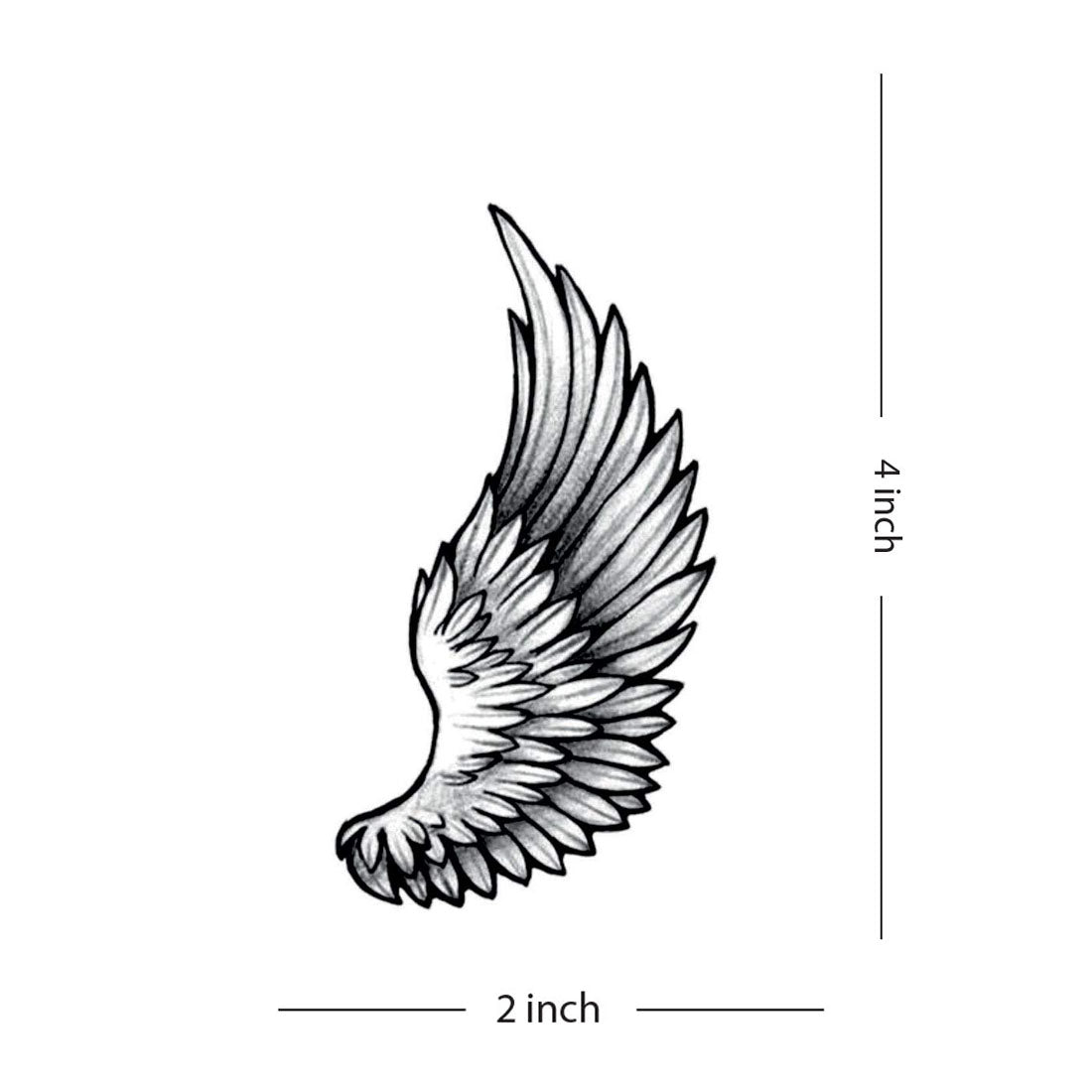 Amazon.com : Angel Wings Temporary Tattoos Waterproof Tattoo Fake For Men  Women Design Decorations Body Neck Chest Shoulder Legs Arm Back Stickers  Removable Cartoon Painting 3D Tattoo, Mix Color, 8X4 INCH. :