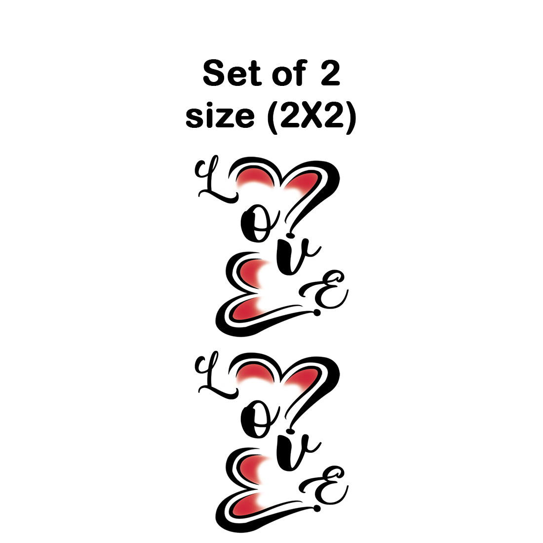 Love Tattoo Love Heart Waterproof Boys and Girls Temporary Tattoo