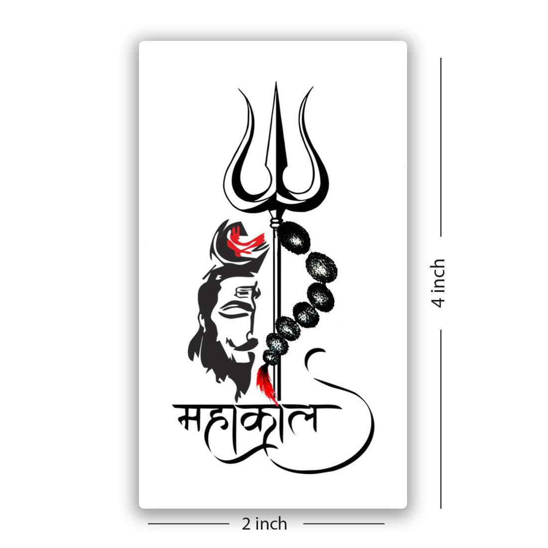 Mahakal with Trishul Tattoo Waterproof Men and Women Temporary Body Tattoo