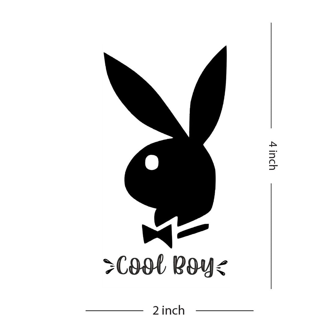 Coolboy Bunny Rabbit Temporary Waterproof Tattoos For Men and Women