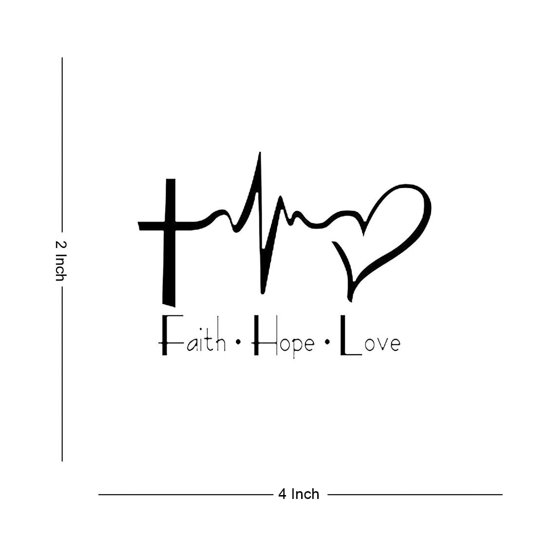 Faith Hope Love Tattoo Waterproof Boy and Girl Temporary Body Tattoo - Temporarytattoowala