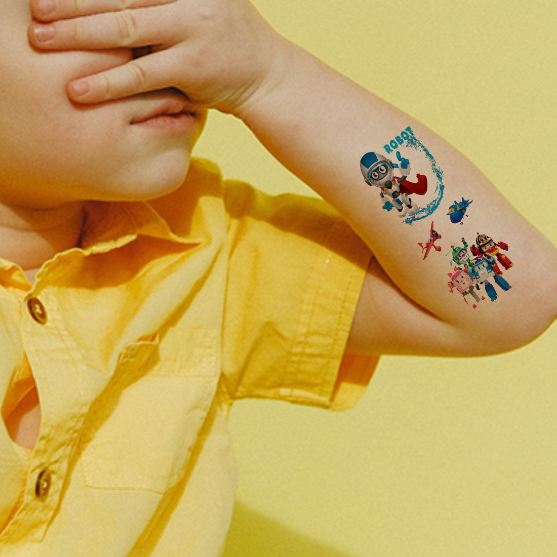 Robot Tattoo For Kids Play Waterproof Boys and Girls Temporary Body Tattoo
