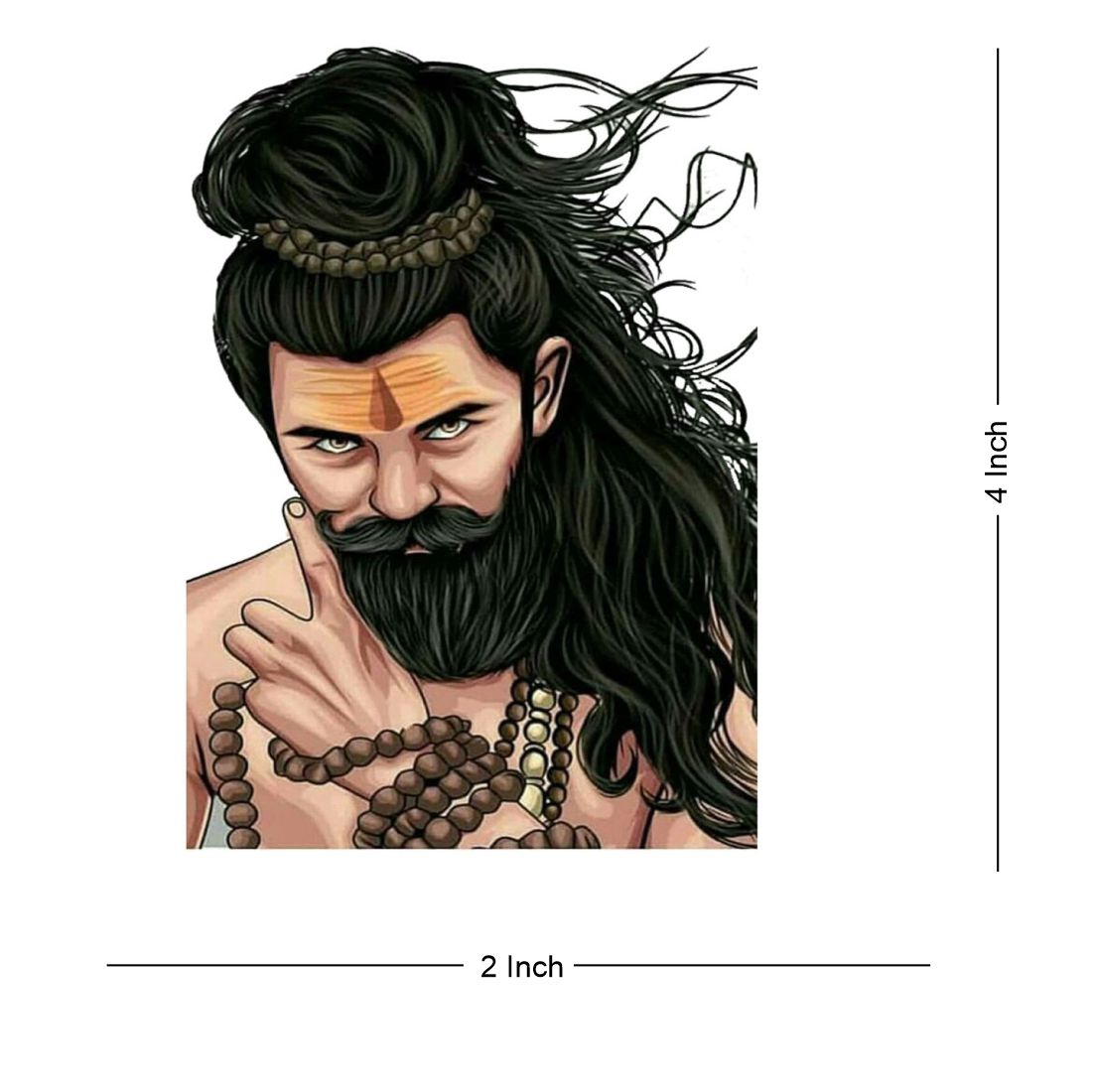 Mahakal Hindu God Body Tattoo Lord Shiva Waterproof Male and Female Temporary Body Tattoo - Temporarytattoowala