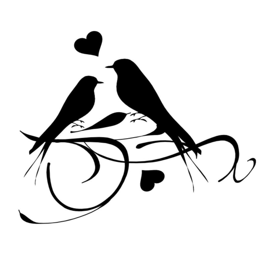 Love In Birds Tattoo Waterproof Male and Female Temporary Body Tattoo - Temporarytattoowala