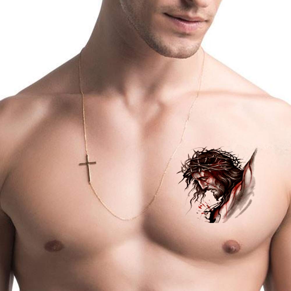 Christian Jesus Tattoo God Waterproof Male and Female Temporary Body Tattoo - Temporarytattoowala