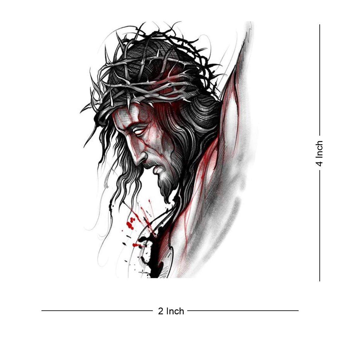 jesus as king of kings jesus will save us very detailed tattoo black and  white on Craiyon