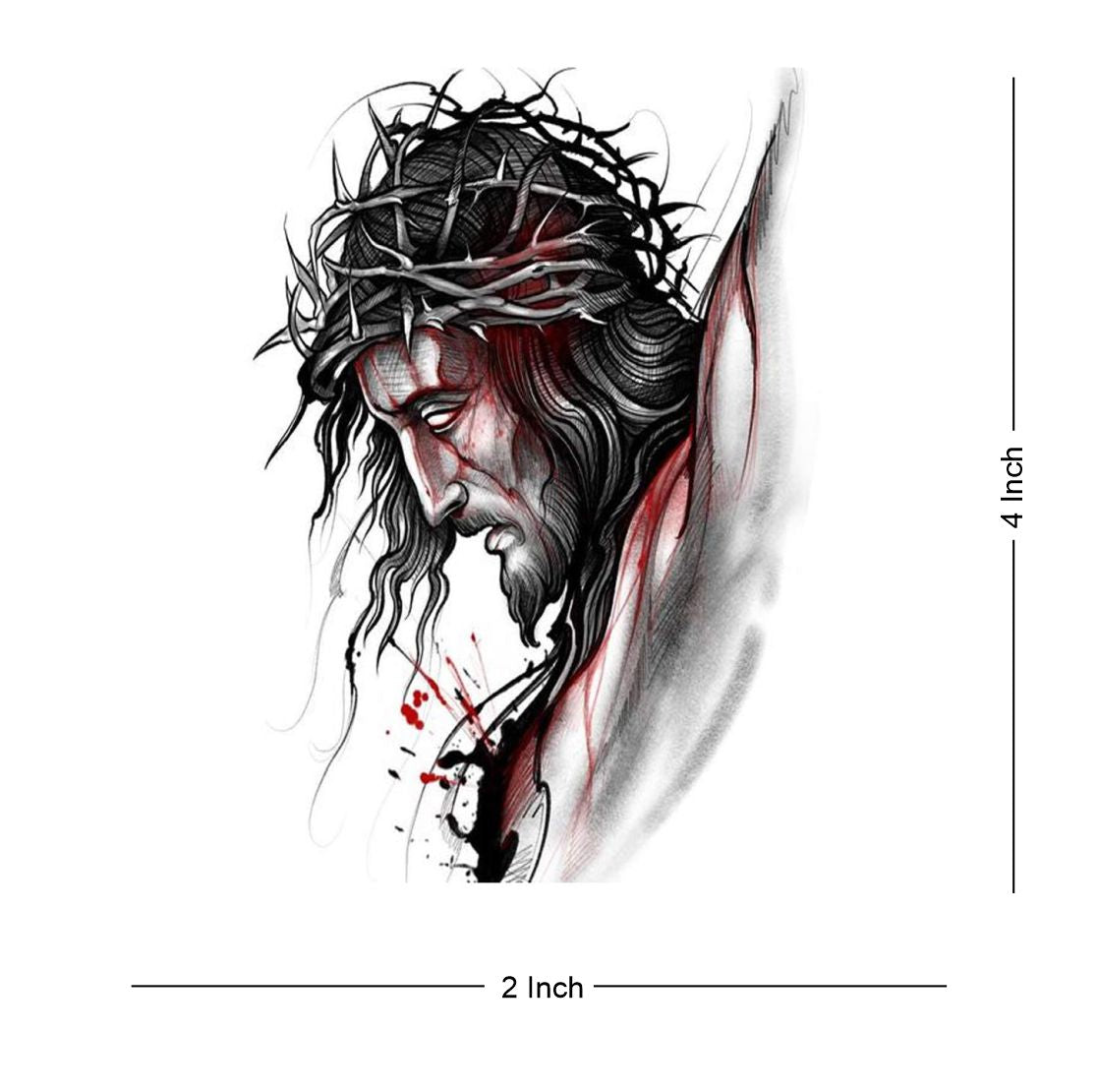 Christian Jesus Tattoo God Waterproof Male and Female Temporary Body Tattoo - Temporarytattoowala