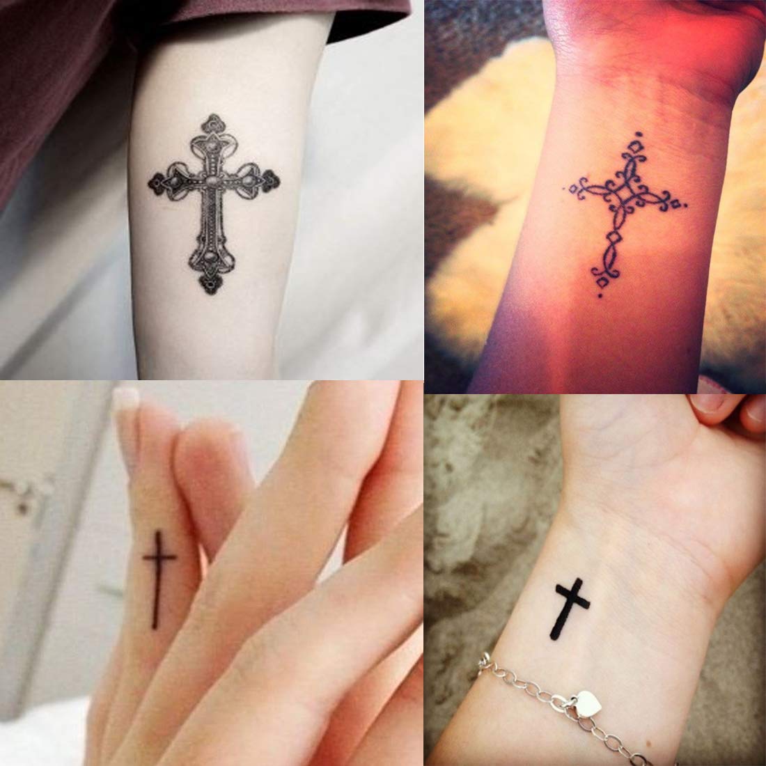 Christian Cross Tattoo Waterproof Male and Female Temporary Body Tattoo - Temporarytattoowala