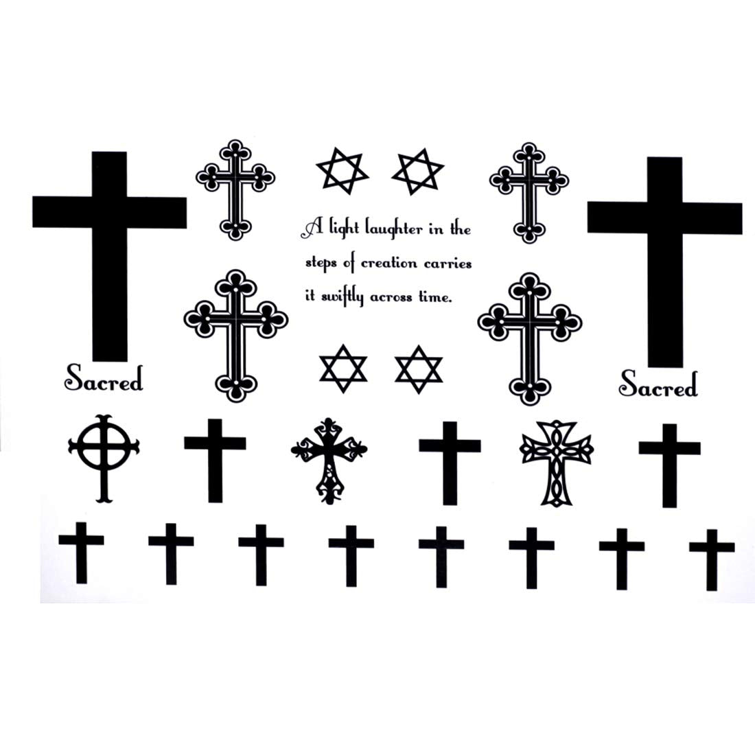 Christian Cross Tattoo Waterproof Male and Female Temporary Body Tattoo - Temporarytattoowala