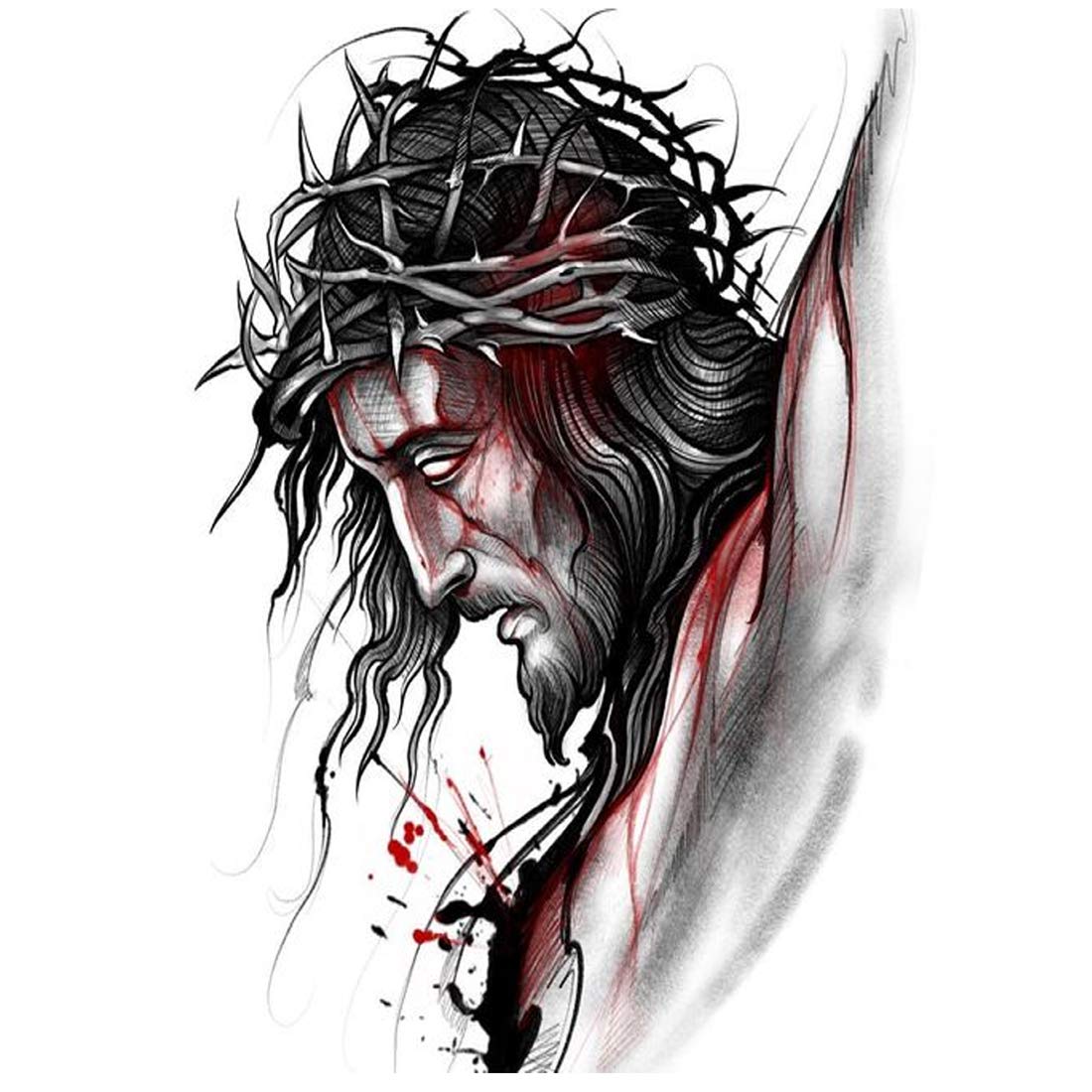 Christian Jesus Tattoo God Waterproof Male and Female Temporary Body Tattoo - Temporarytattoowala