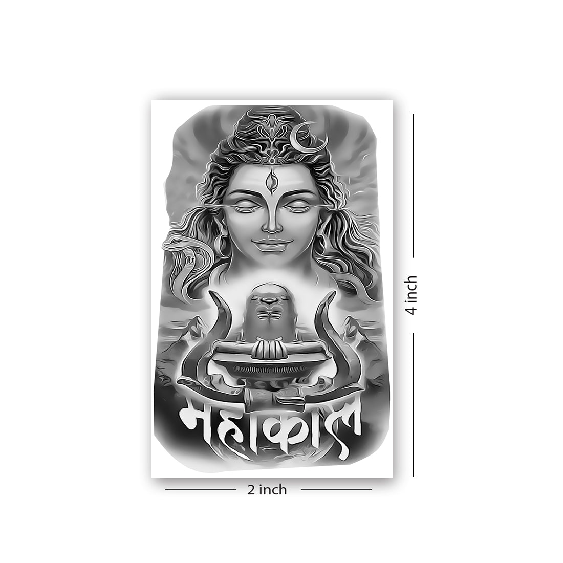 Mahakal  with Shiv Tattoo God Waterproof Boys and Girls Temporary Tattoo